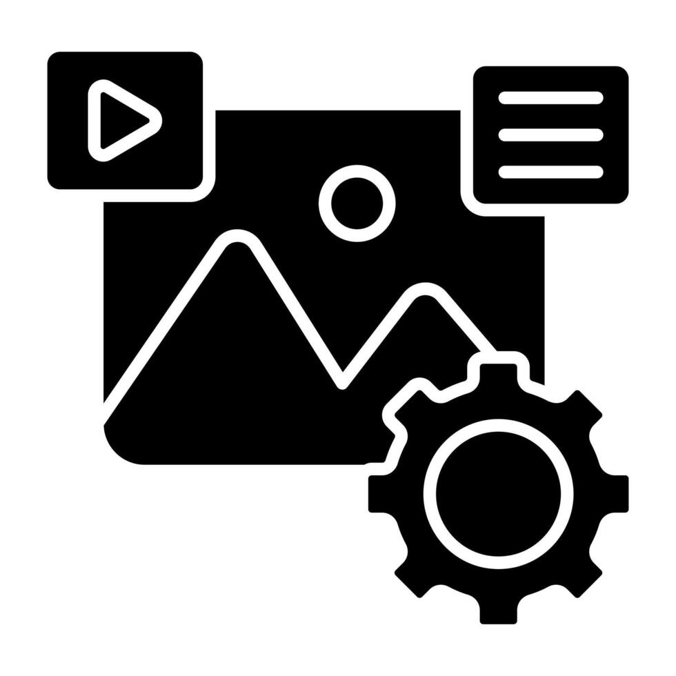 Unique design icon of landscape management vector