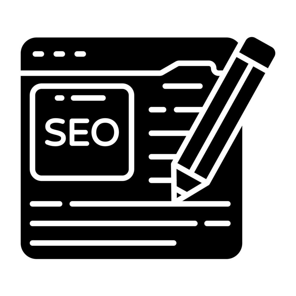 Trendy design icon of web writing vector