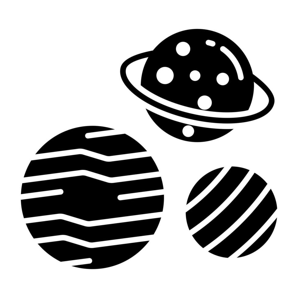 Modern design icon of revolving planets vector