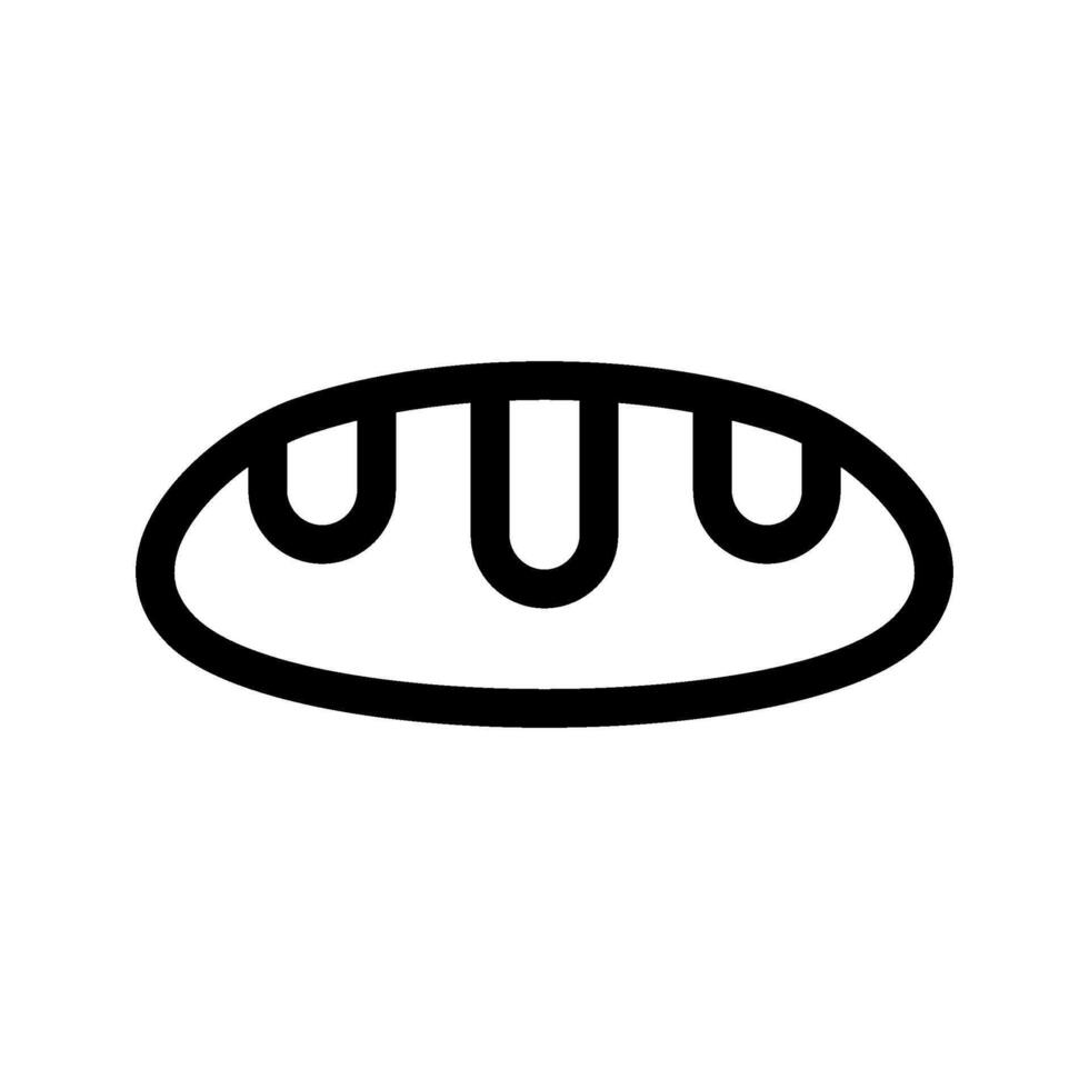 Bread Icon Illustration, Line Style, Black and White Illustration vector