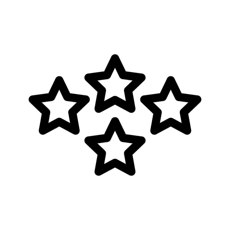 Rating Icon Illustration, Line Style, Black and White Illustration vector