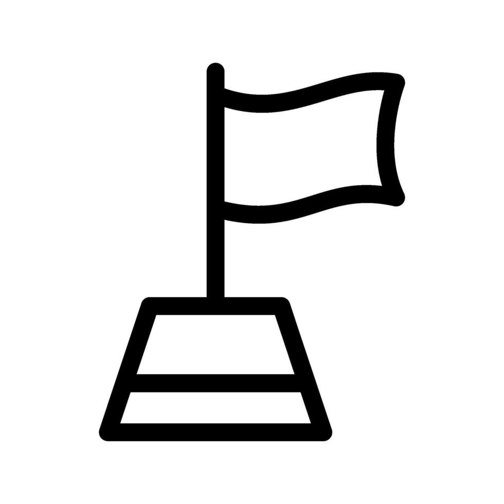 Flag Icon Illustration, Line Style, Black and White Illustration vector