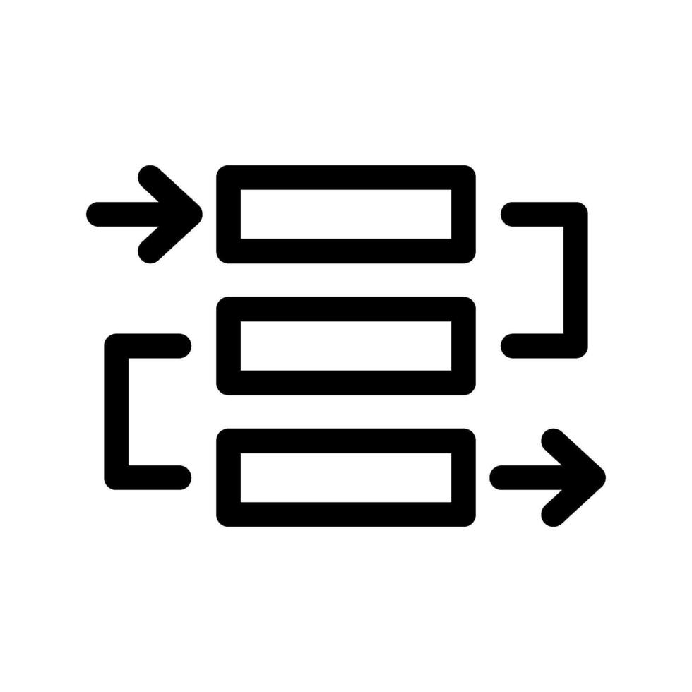 Process Icon Black and White Illustration vector