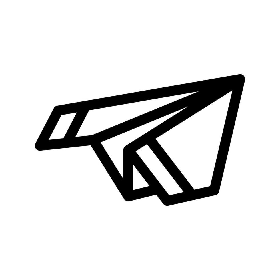 Paper Plane Icon Illustration, Line Style, Black and White Illustration vector