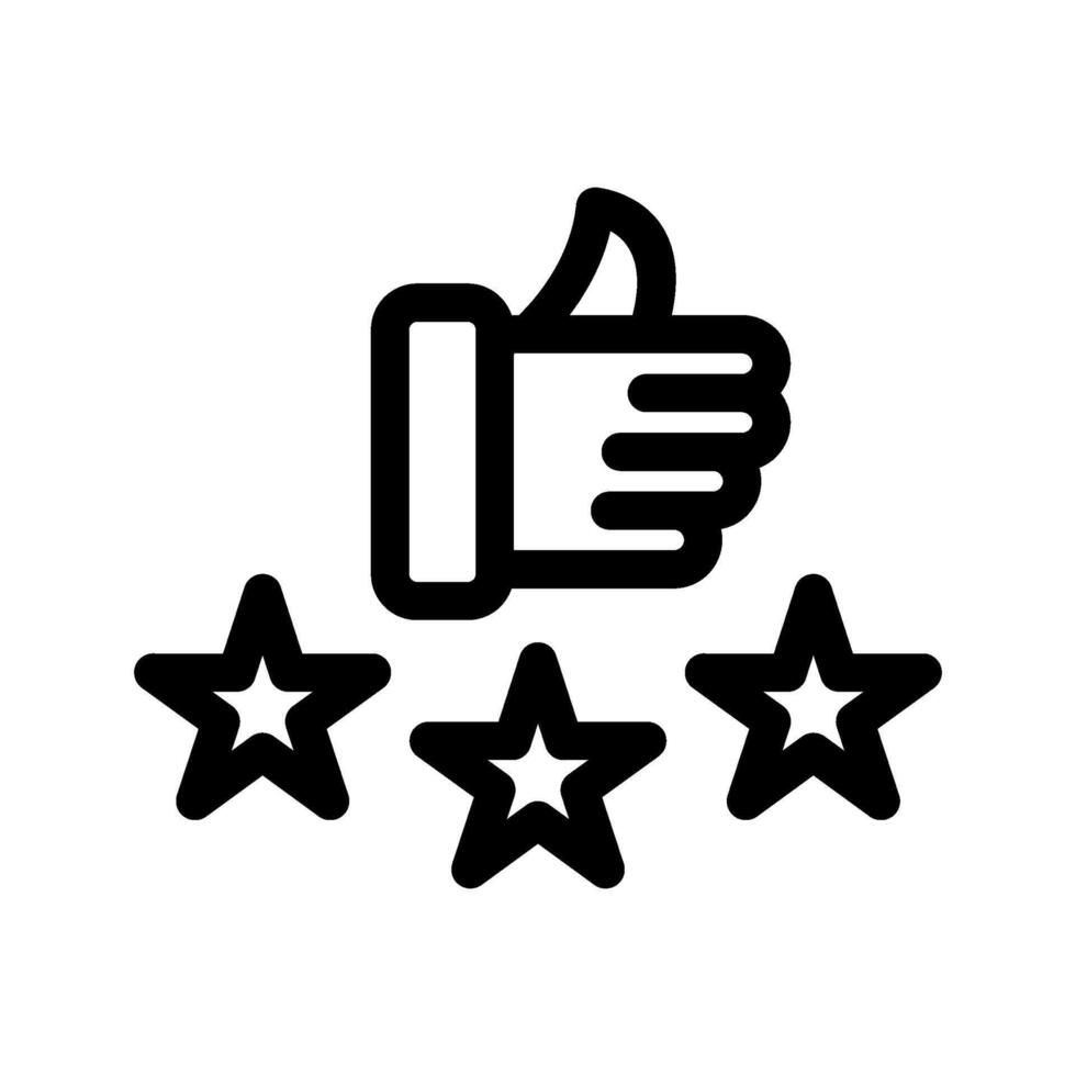 Excellence Icon Line Style Black and White Illustration vector