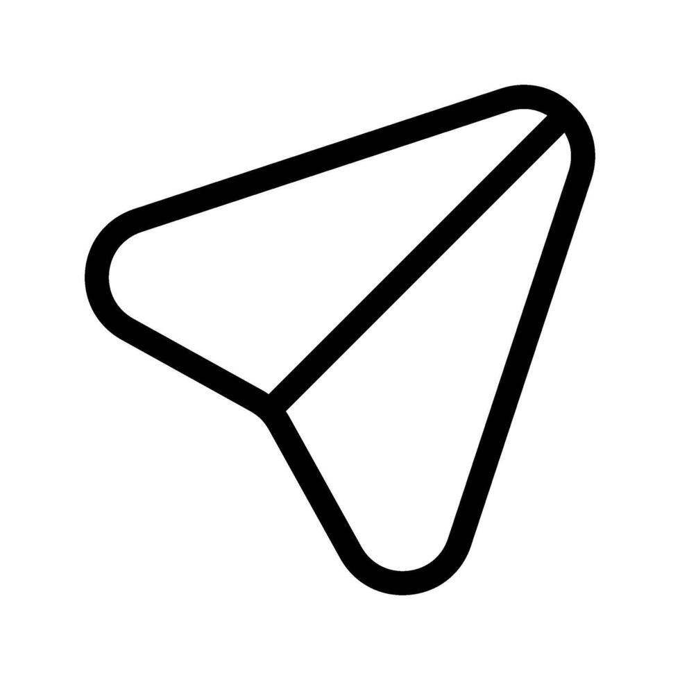 Send Icon Illustration, Line Style, Black and White Illustration vector