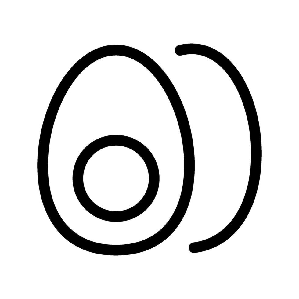Egg Icon Illustration, Line Style, Black and White Illustration vector