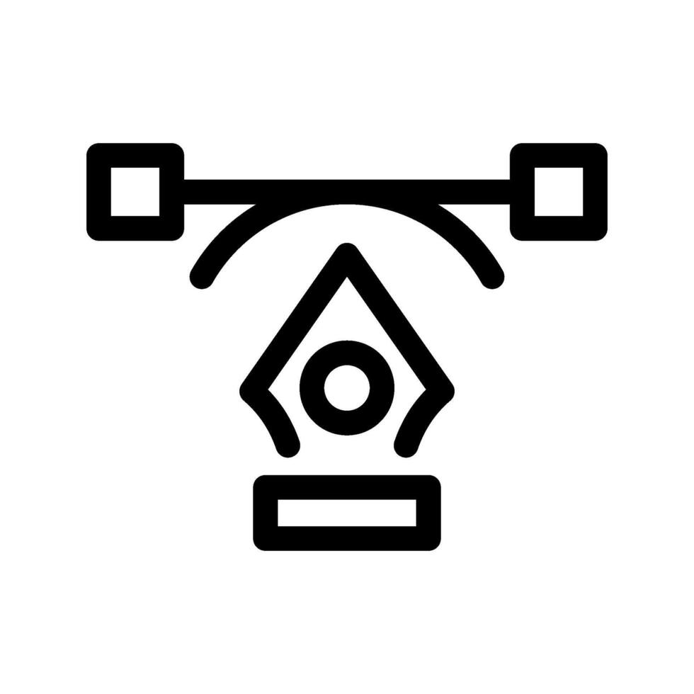 Calligraphy Icon Illustration, Line Style, Black and White Illustration vector