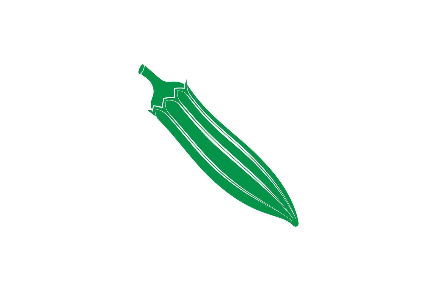A green vegetable is shown on a white background vector