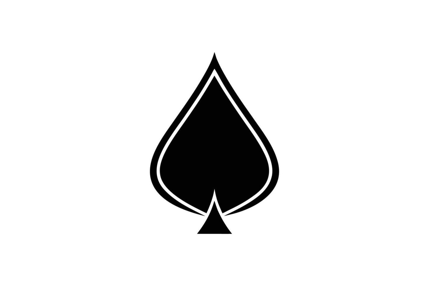 A black and white icon of a spade vector