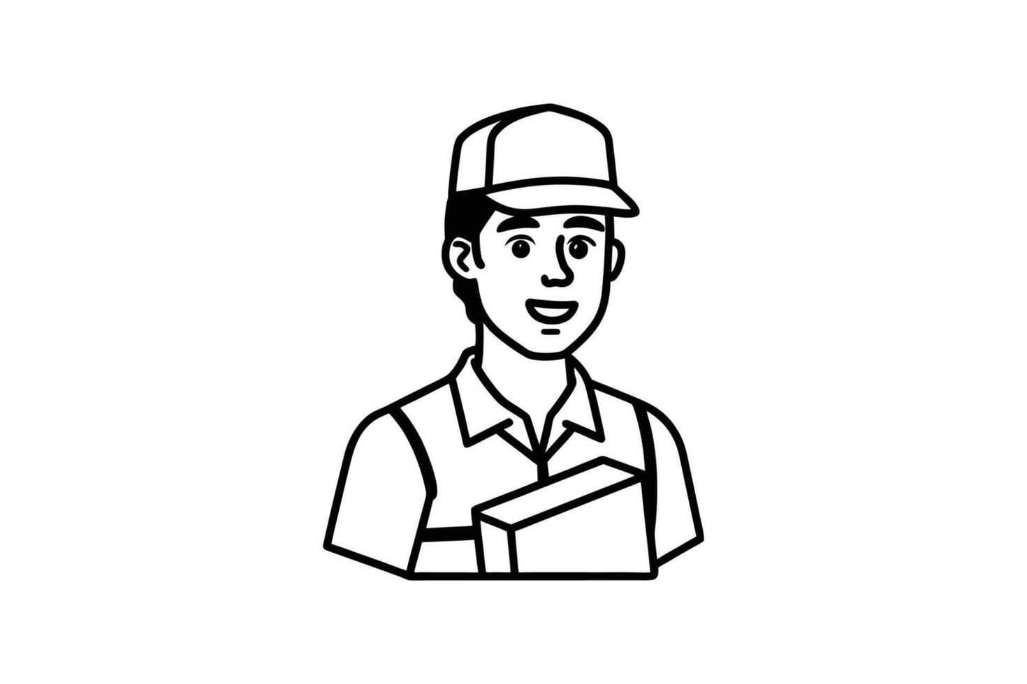 Delivery man icon illustration vector