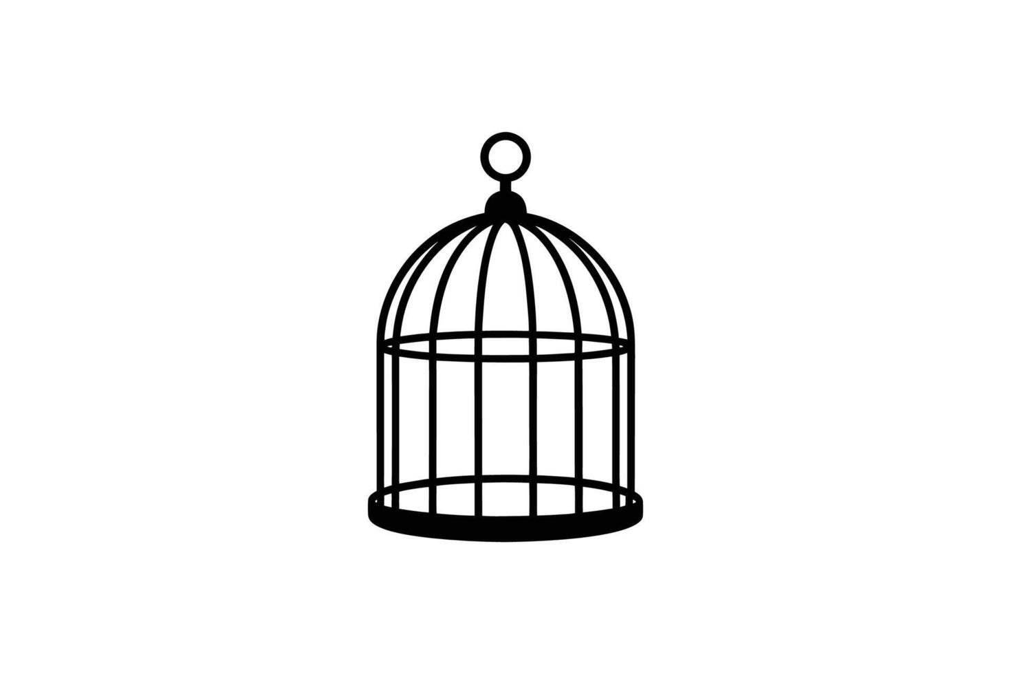 Bird cage icon isolated on white background vector