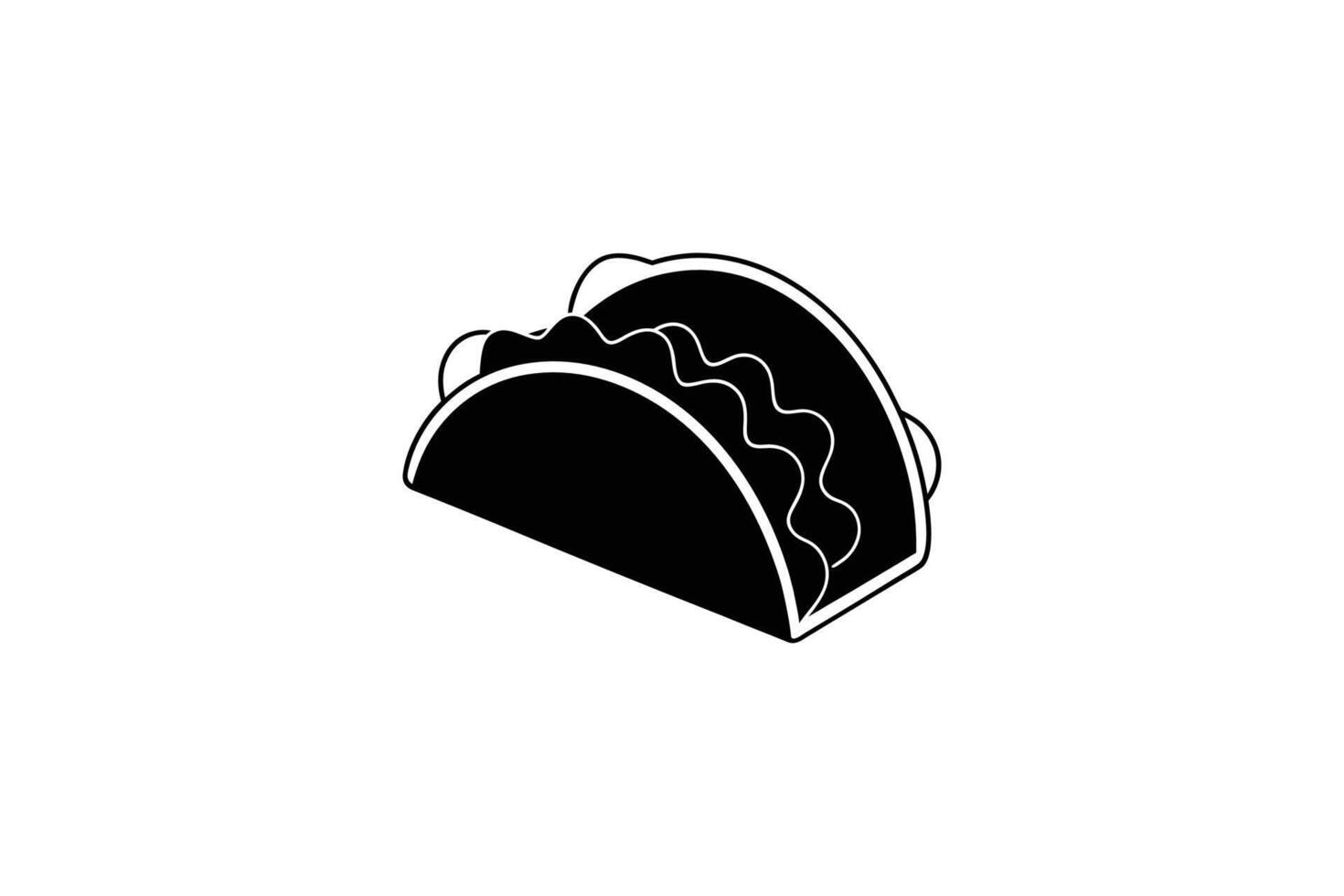 Taco icon illustration vector