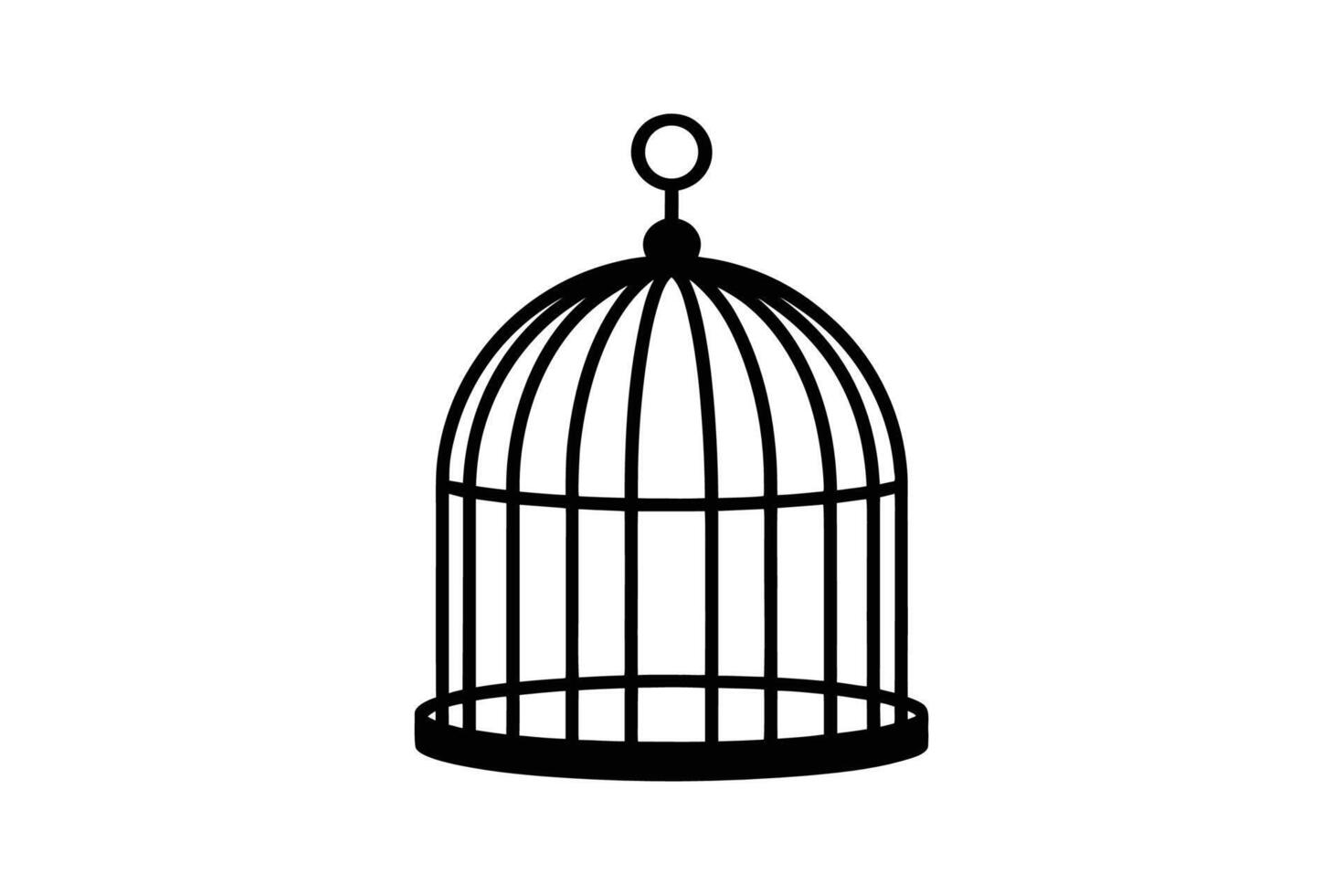 Bird cage icon illustration vector