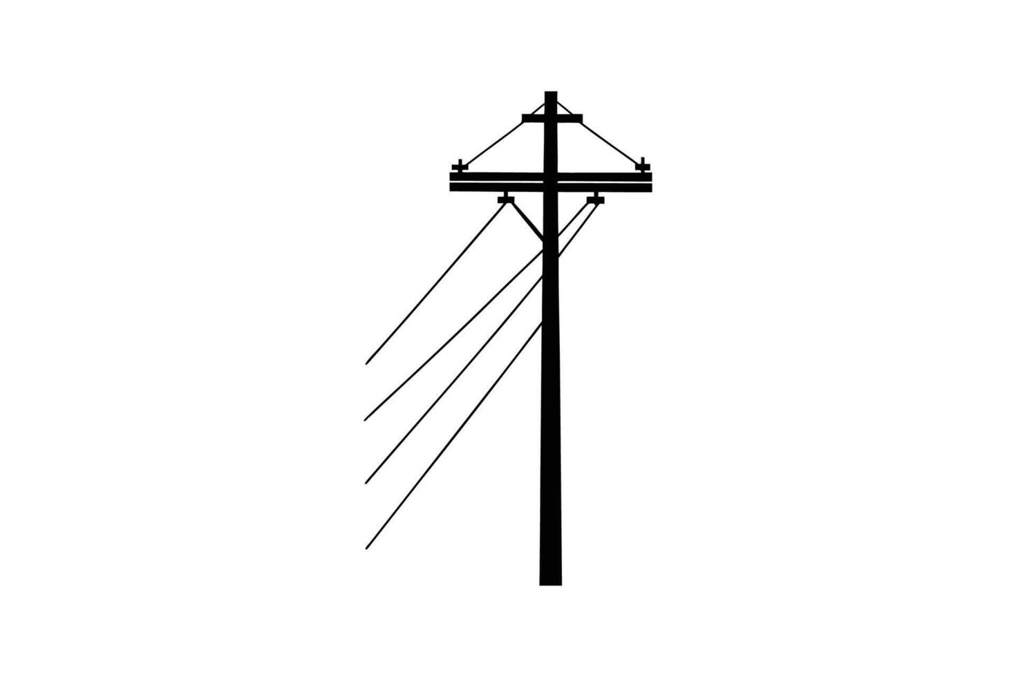 Electricity pole icon illustration vector