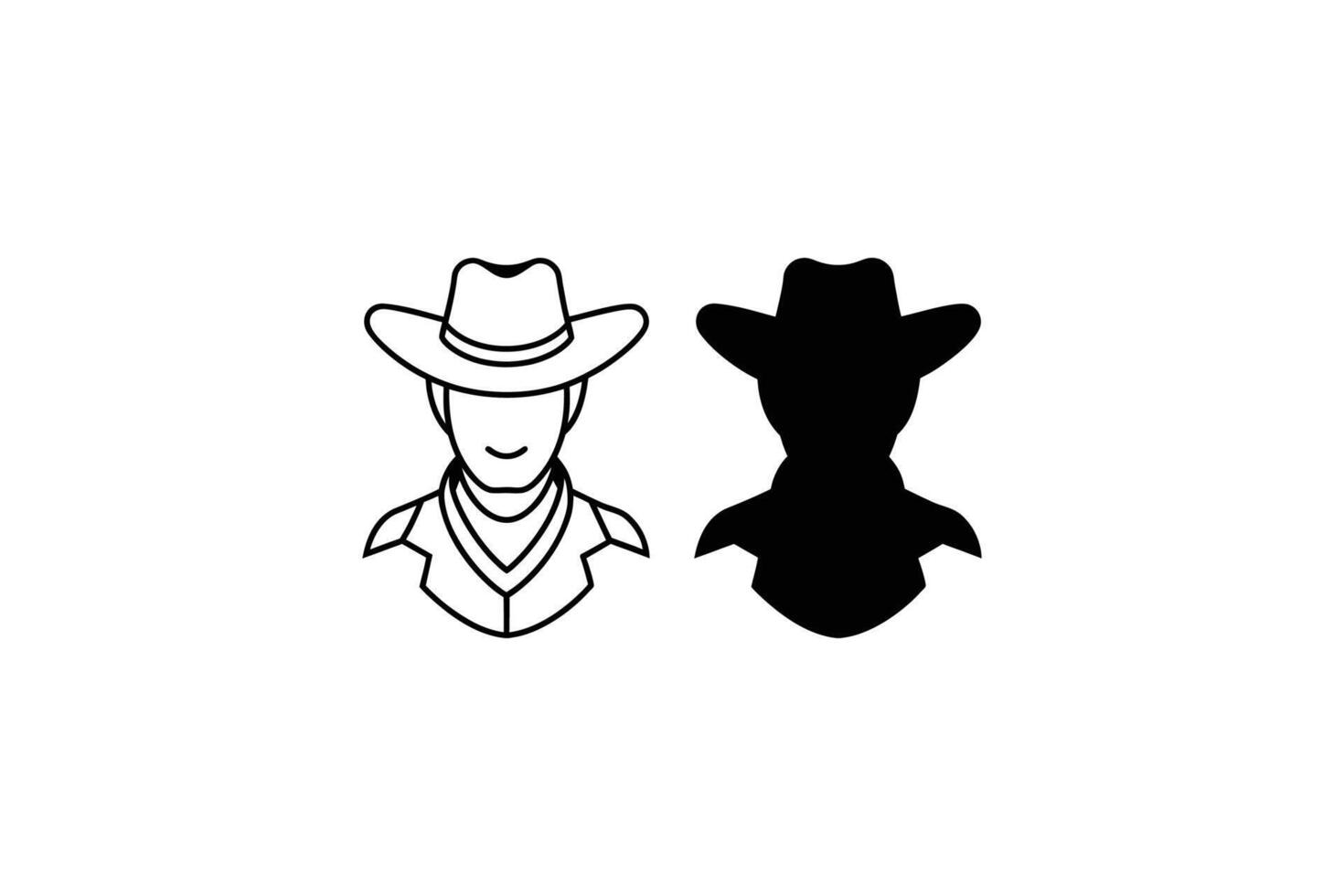 Cowboy hat icon silhouette silhouette of cowboy hat icon vector