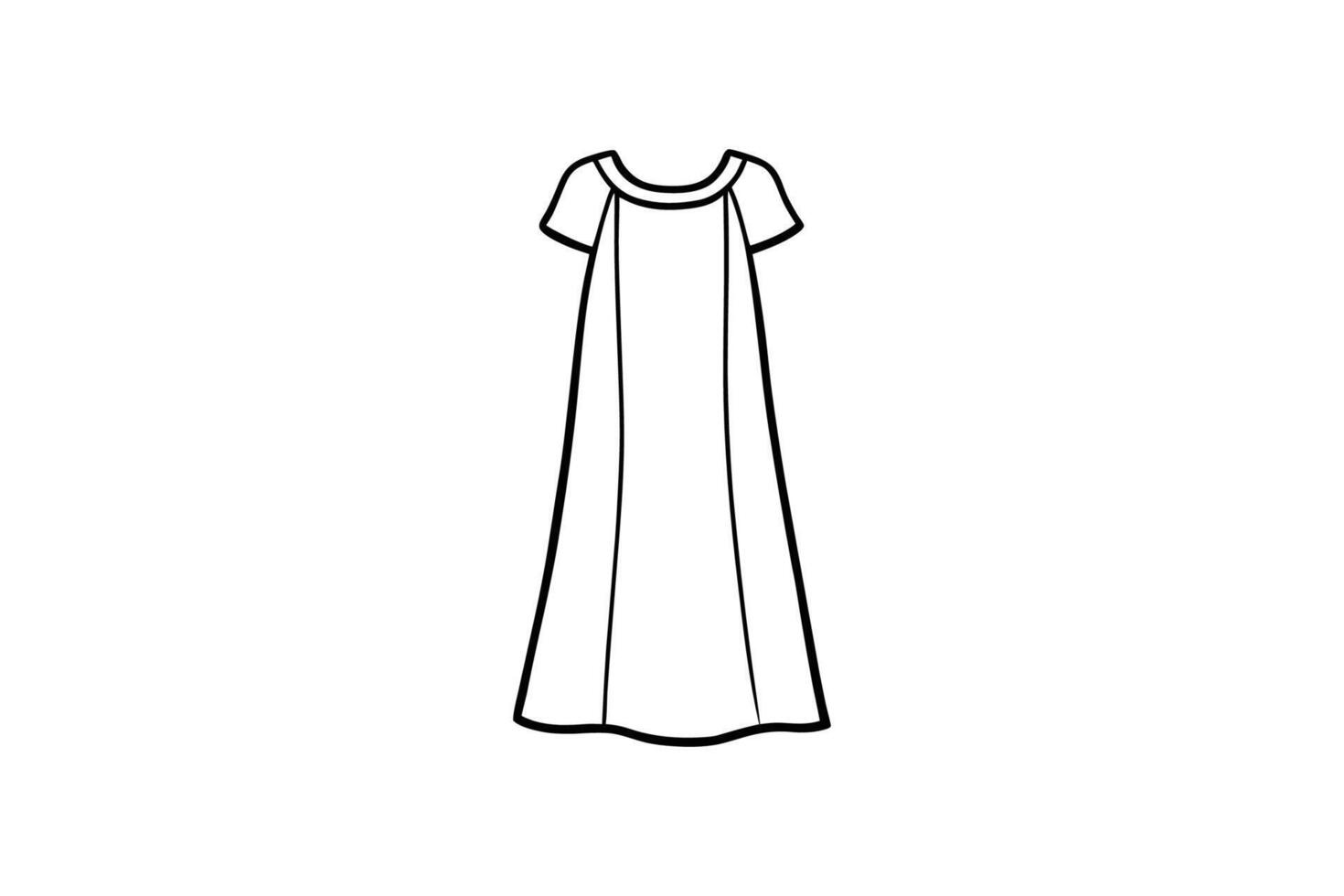 A drawing of a dress on a hanger vector