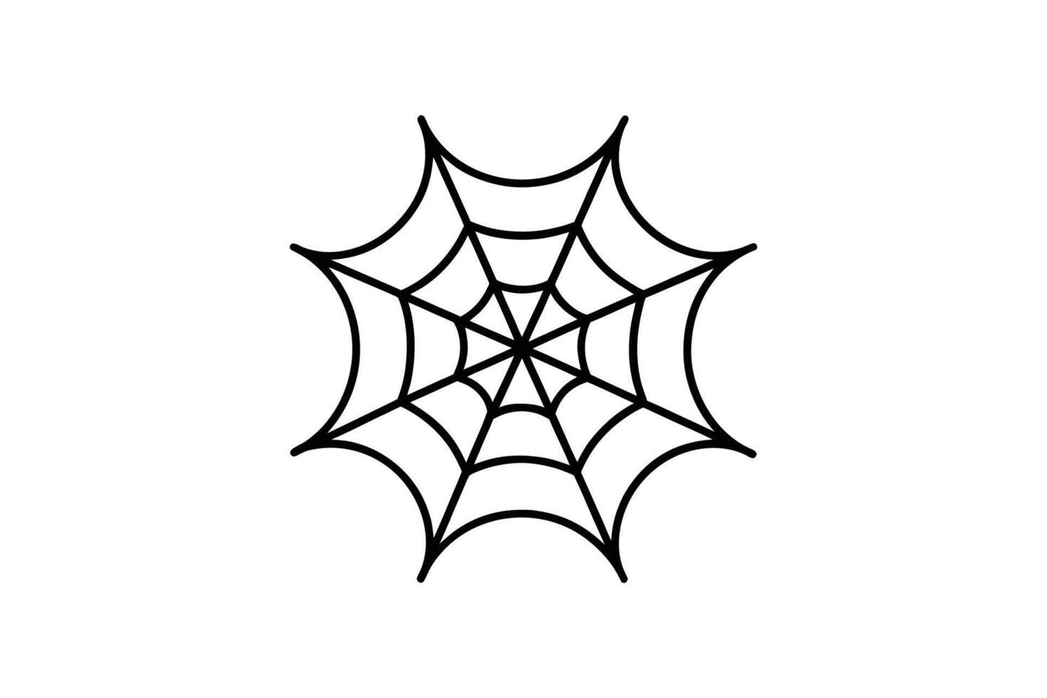 Spiderweb Silhouette on White Background for Halloween Decoration vector