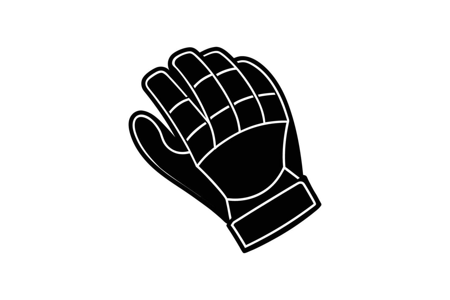 Goalkeeper Glove Silhouette Illustration for Sports Equipment Design vector