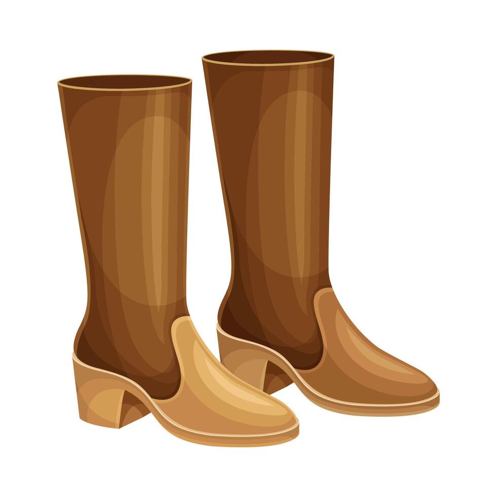 Winter Boots as Warm Footwear and Protection Against Cold Weather Illustration vector