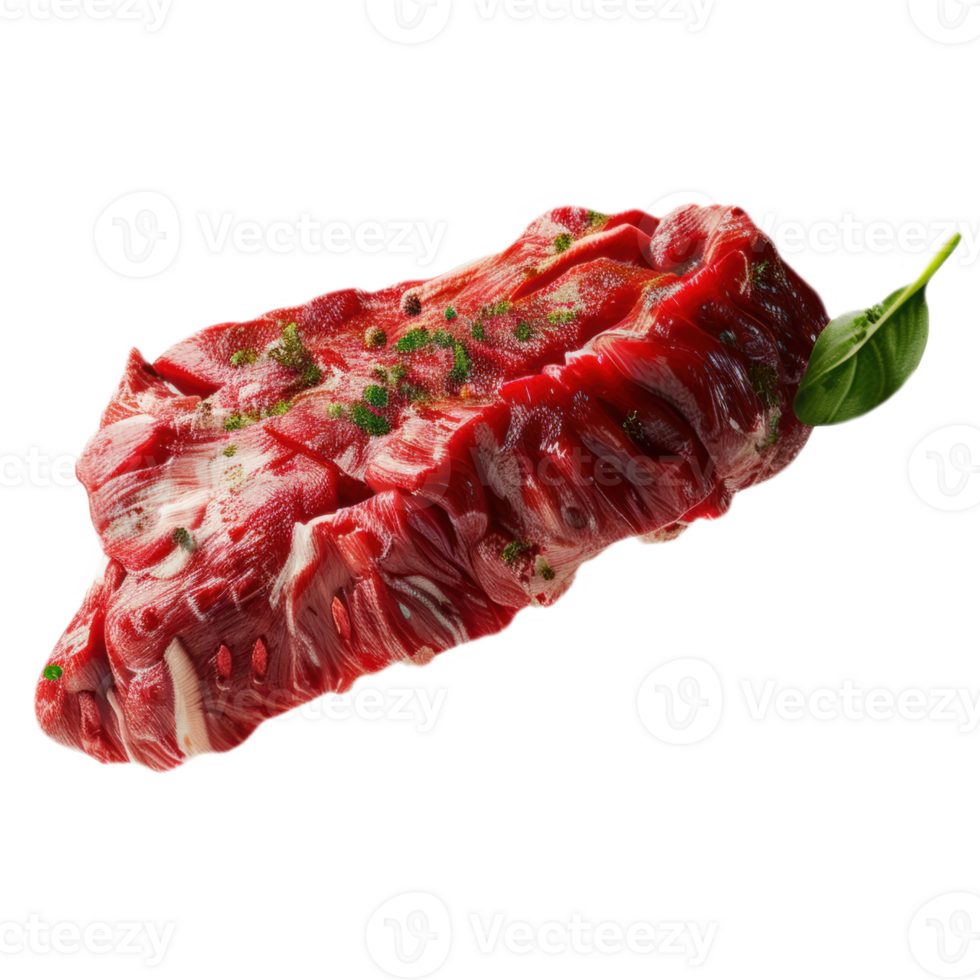 raw beef steak on a white background png