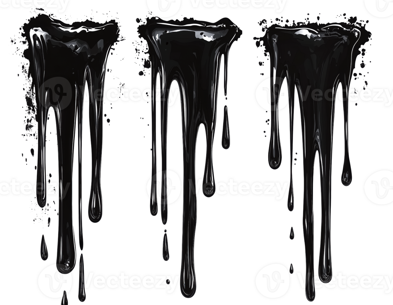 Modern 3D Black Liquid Burst Isolated on Transparent Background for Bold Creative Projects png