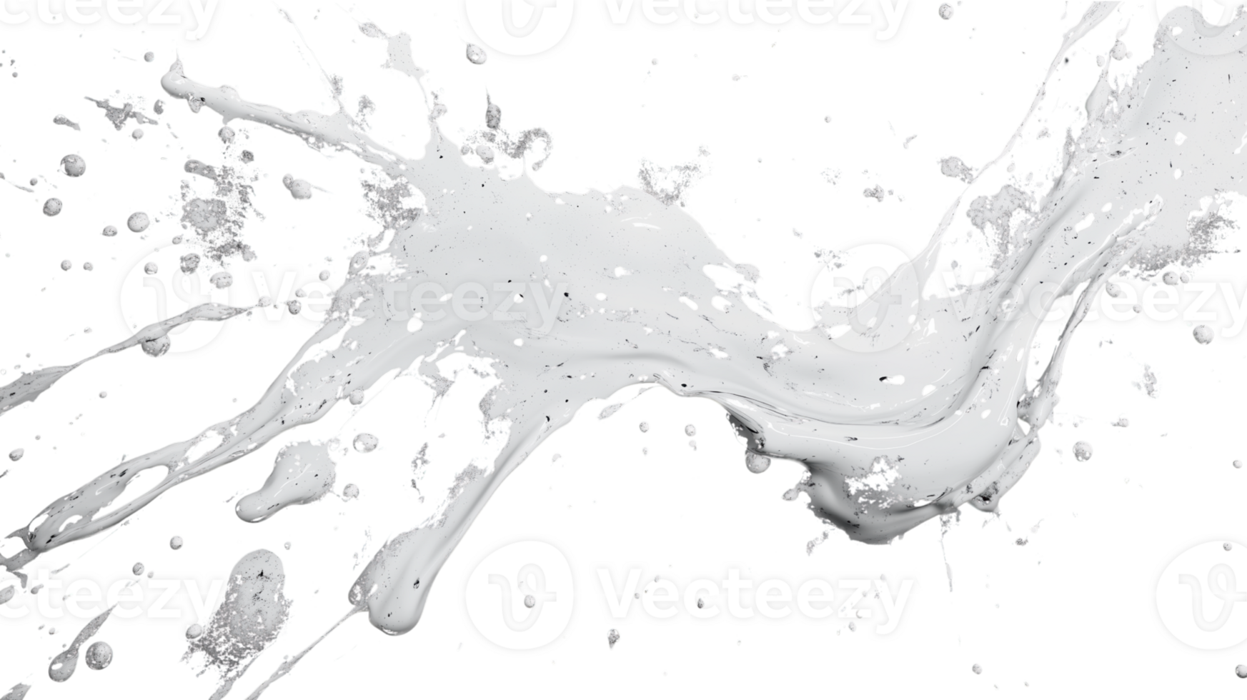 Exploding 3D White Liquid Splash Motion Isolated on Transparent Background for Visual Energy png