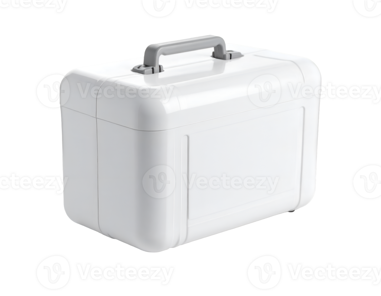 White Plastic Case with Handle Storage Solution for Transparent Background Images png