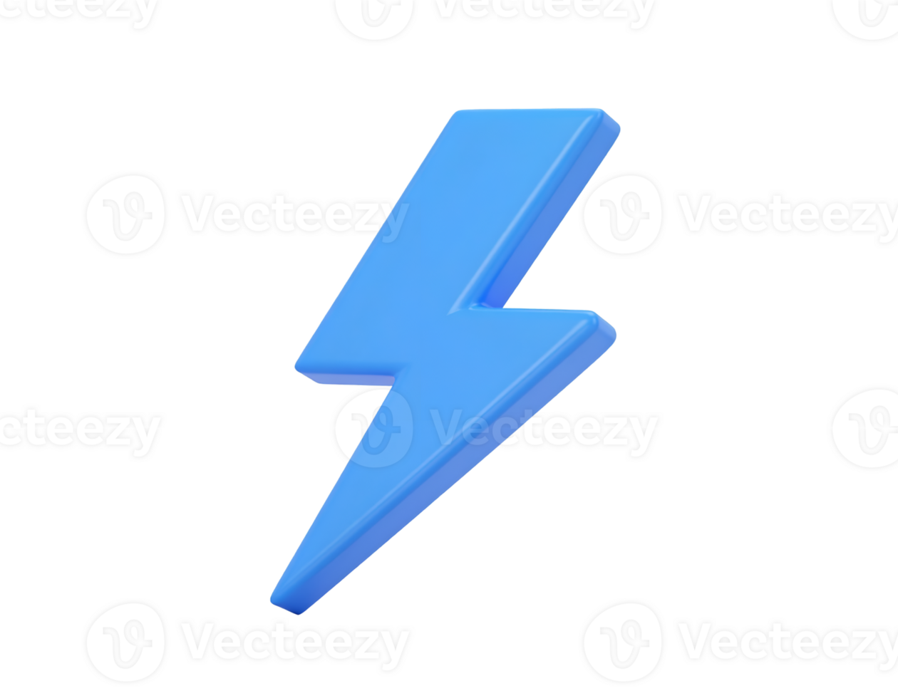 Create a 3D Bolt Icon with Transparent Background using Blender png