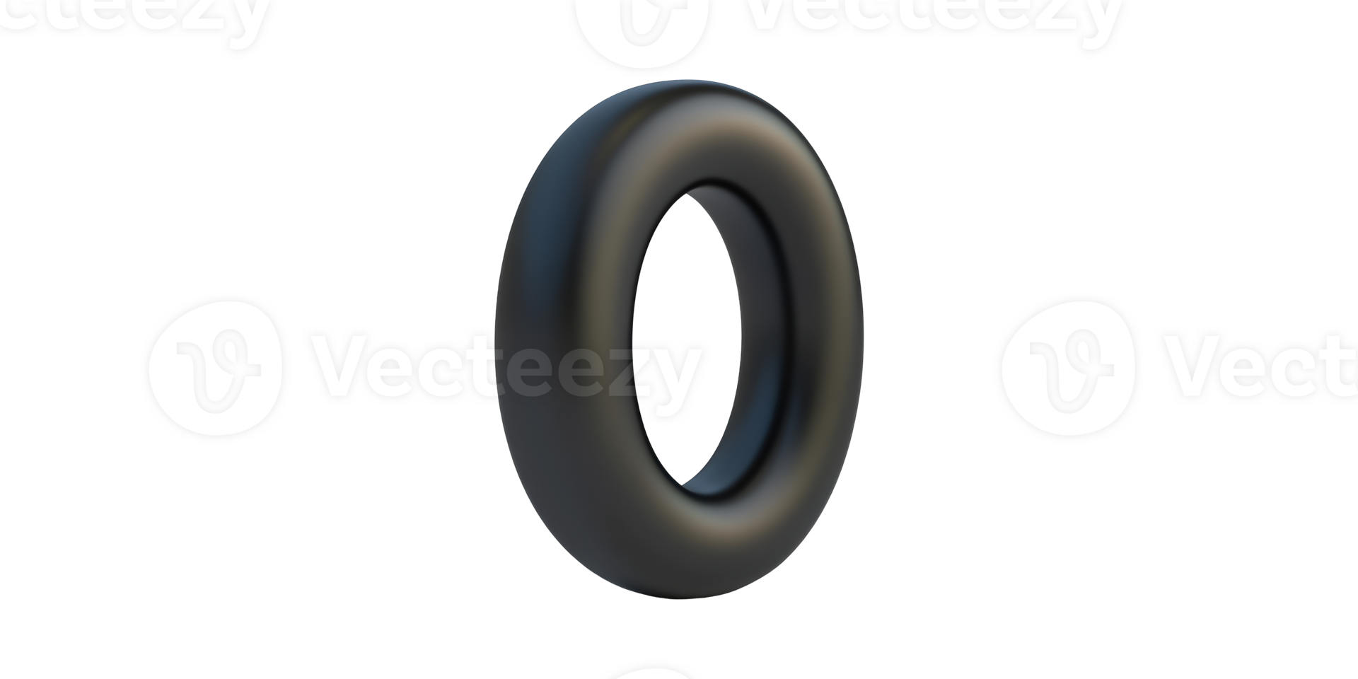 Black rubber tire ring isolated on transparent background png
