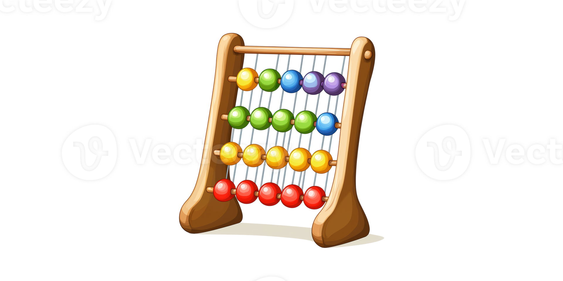 Colorful wooden abacus isolated on transparent background png