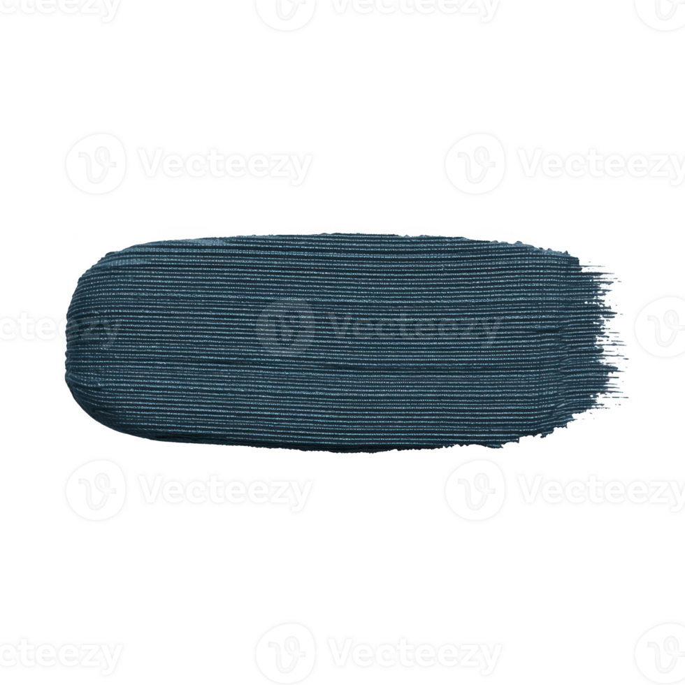 Textured brushstroke of dark blue paint on transparency background, showcasing fine lines and smooth finish. paint appears thick and rich, ideal for artistic projects png
