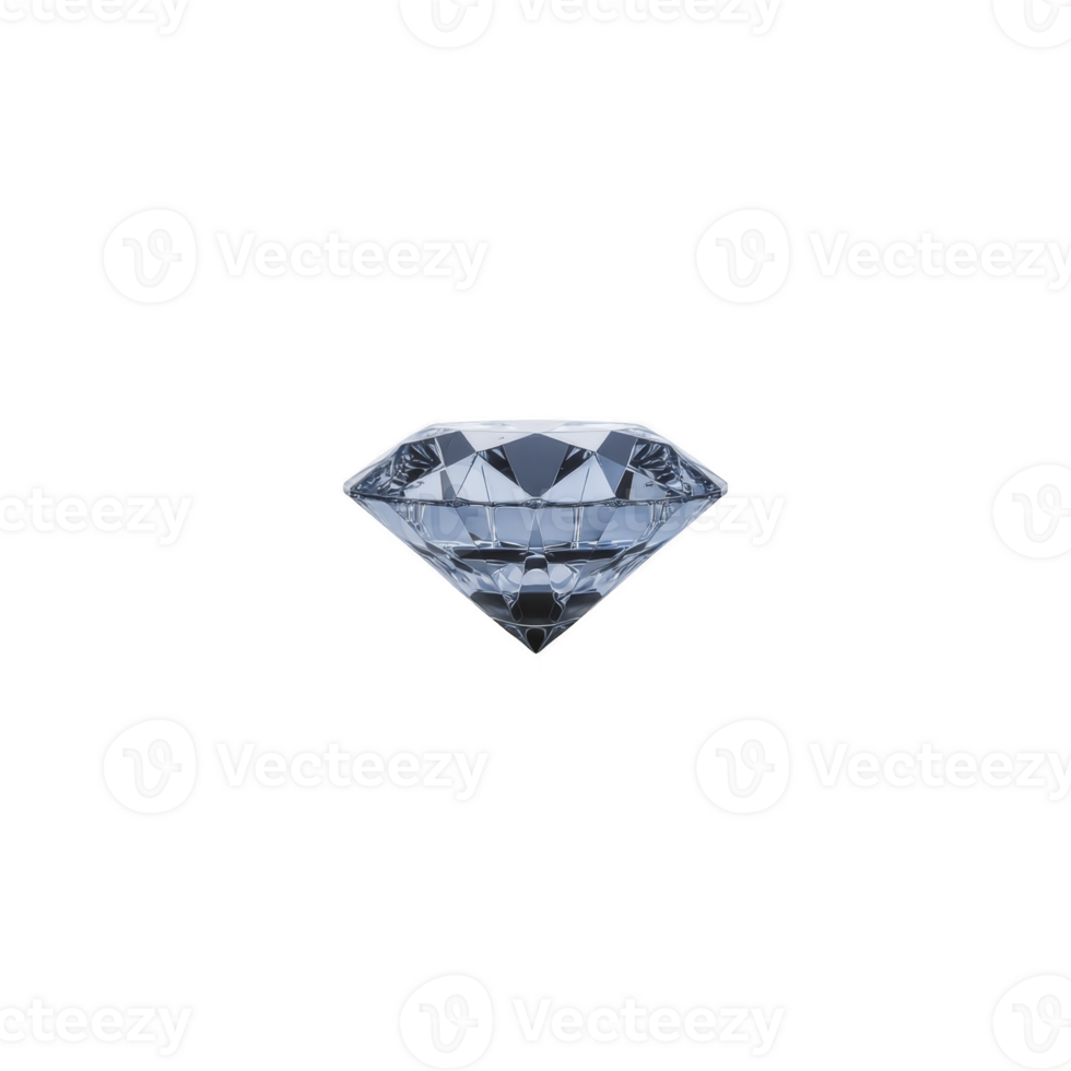 Sparkling, clear diamond with brilliant cut is centered on transparency background, showcasing its facets and clarity. gemstone elegance and luxury are highlighted by its pristine appearance png