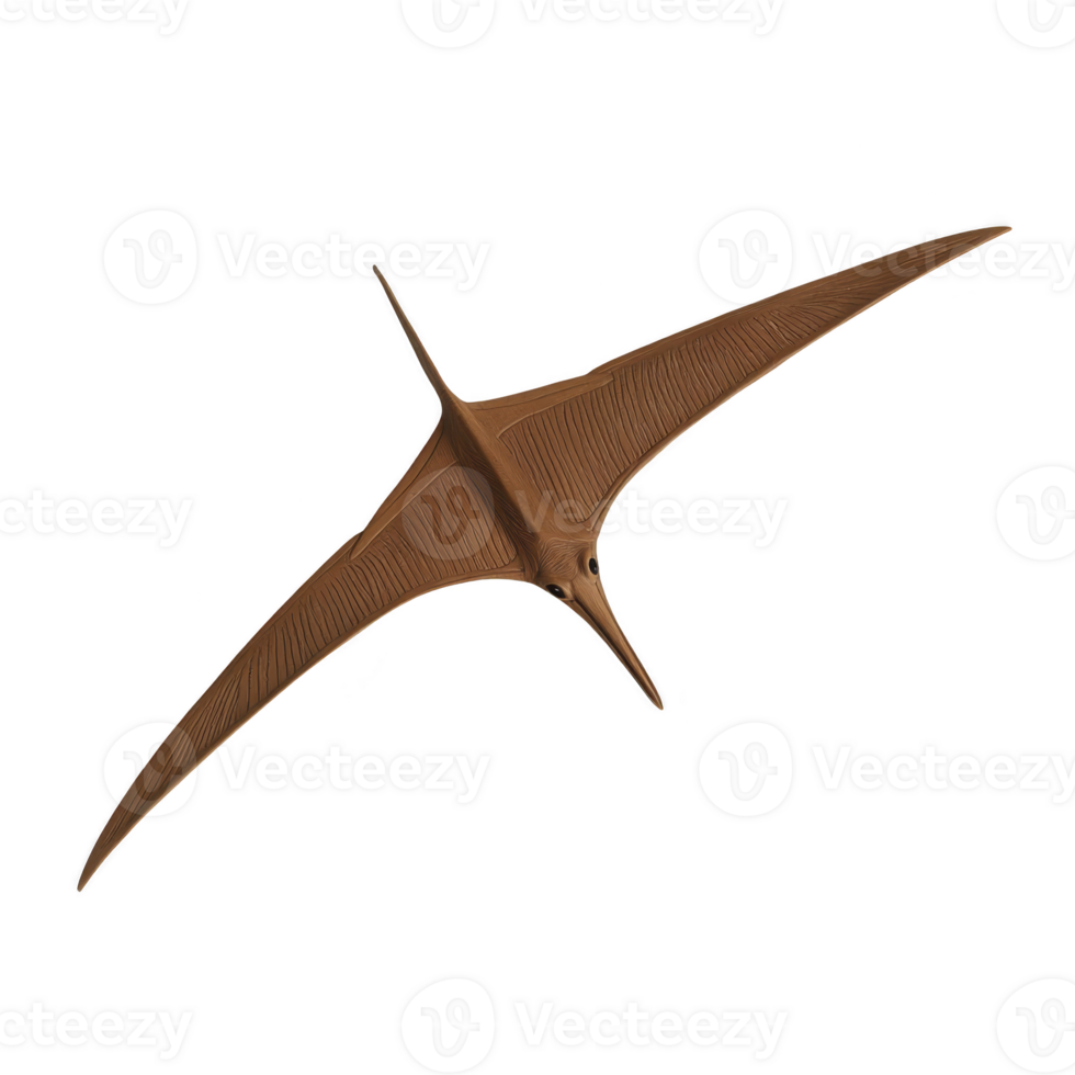 Realistic model of pterosaur with outstretched wings, showcasing its prehistoric features and detailed texture. model captures essence of this ancient flying reptile png