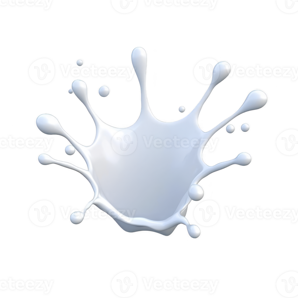 Splash of white liquid captured mid air, creating dynamic and energetic shape against transparent background. fluid motion and smooth texture convey sense of freshness and vitality png