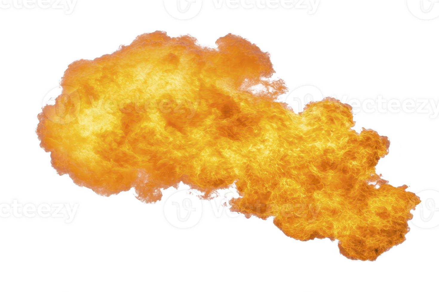 Vibrant explosion of orange and yellow flames creates dynamic and intense visual effect, capturing energy and movement of fire png