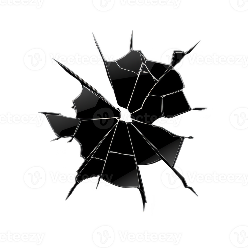 Shattered glass effect with sharp, jagged edges creates dramatic and intense visual impact, resembling broken window or mirror png