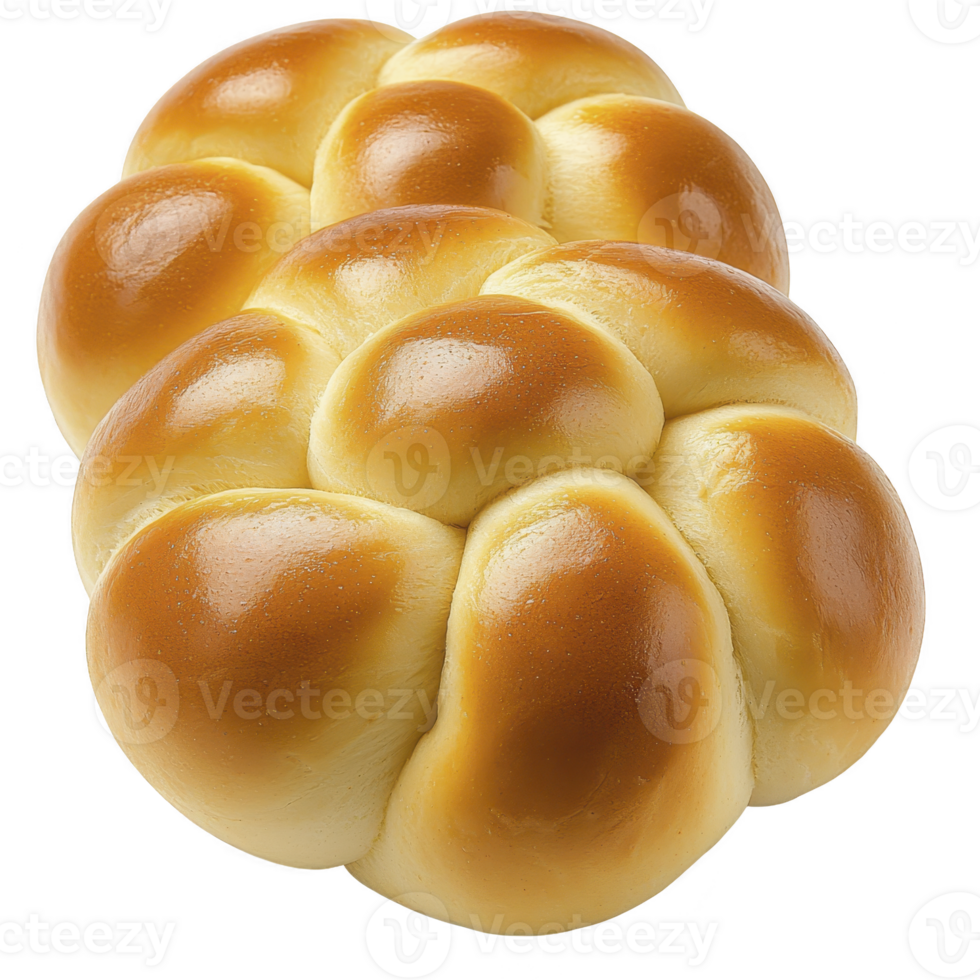 Golden braided bread with shiny crust, showcasing soft and fluffy texture. Perfect for breakfast or as side dish, this bread is both visually appealing and delicious png