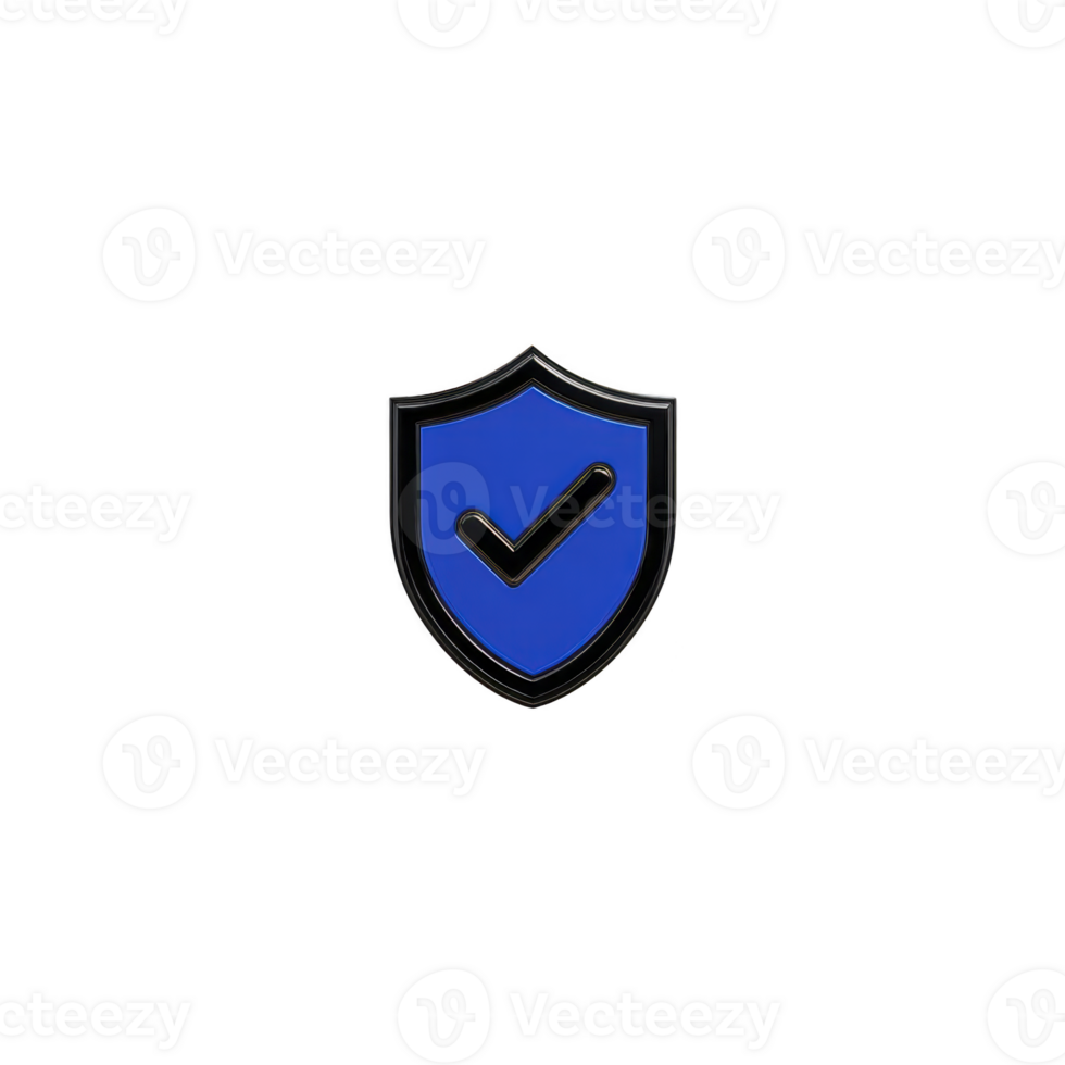 Blue shield icon with checkmark symbolizes security and protection, conveying trust and reliability png