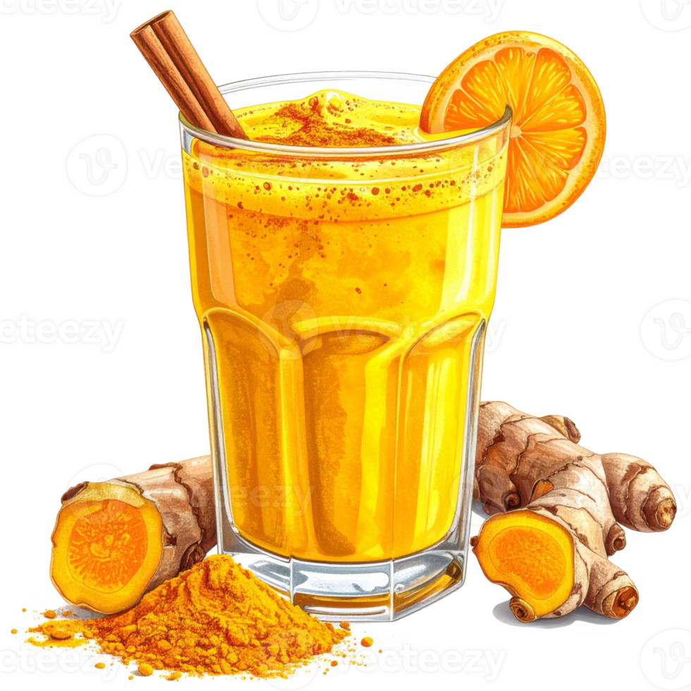 Golden Turmeric Smoothie with Orange and Cinnamon png