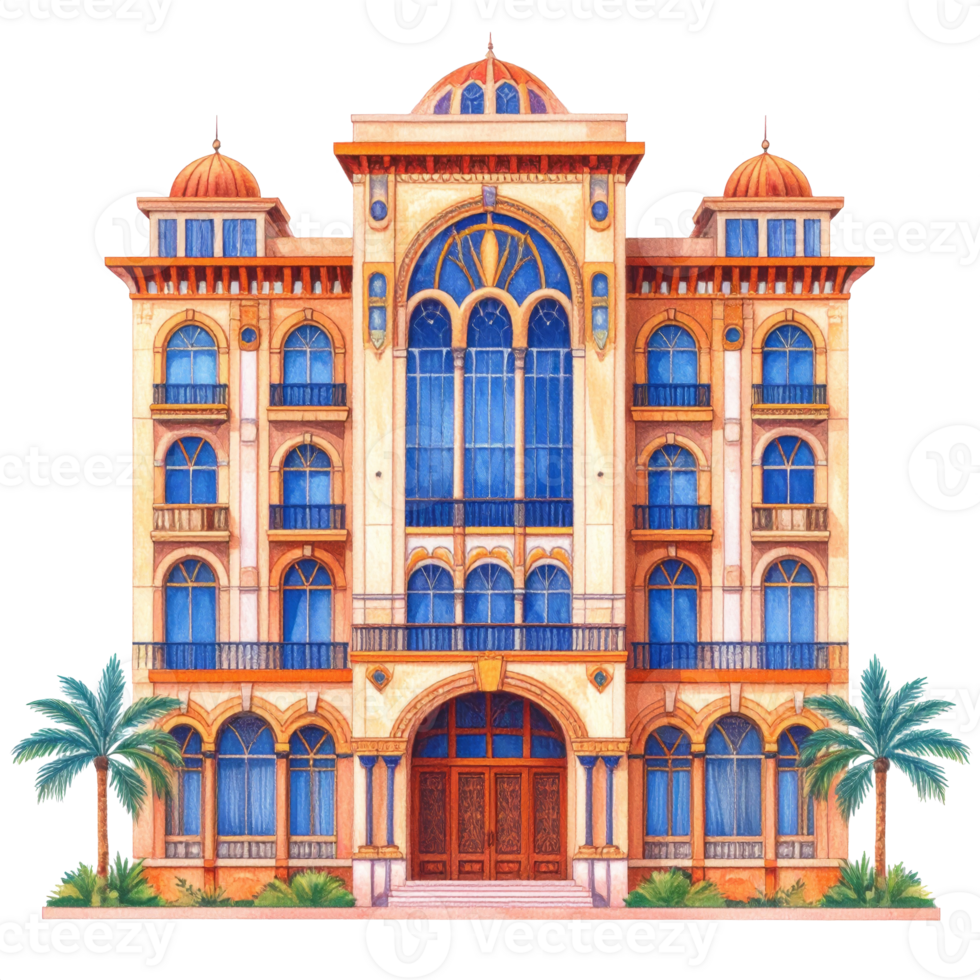 Grand Ornate Palace Watercolor Illustration png