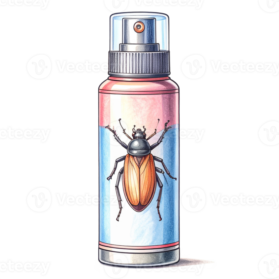 Insect Repellent Spray Bottle Illustration png