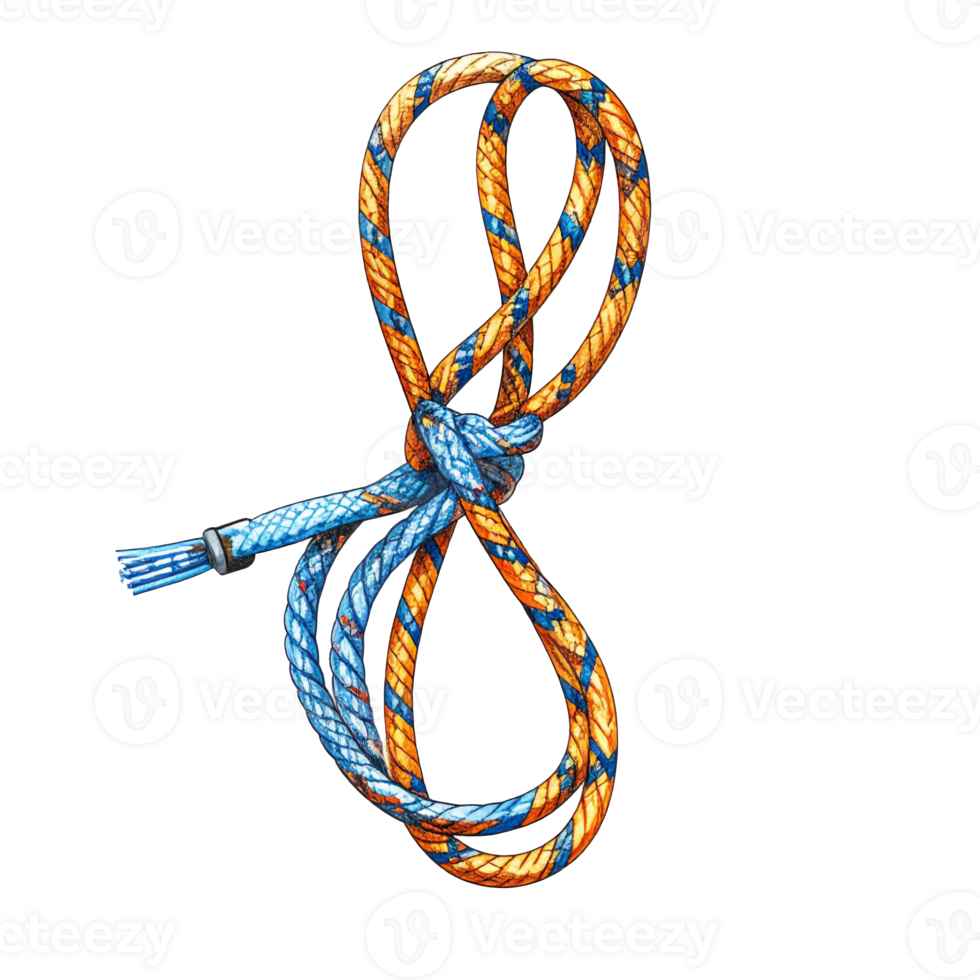 Blue And Orange Twisted Rope Knot Illustration png