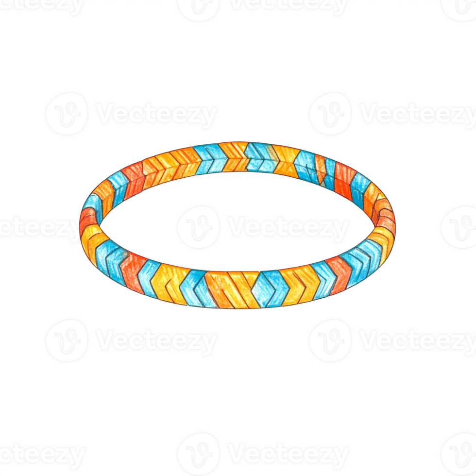 Colorful Geometric Arrow Bracelet Design png