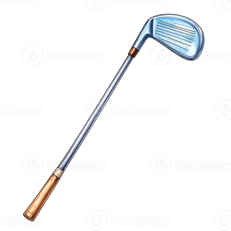 Illustration of a Vintage Golf Club on Transparent Background png