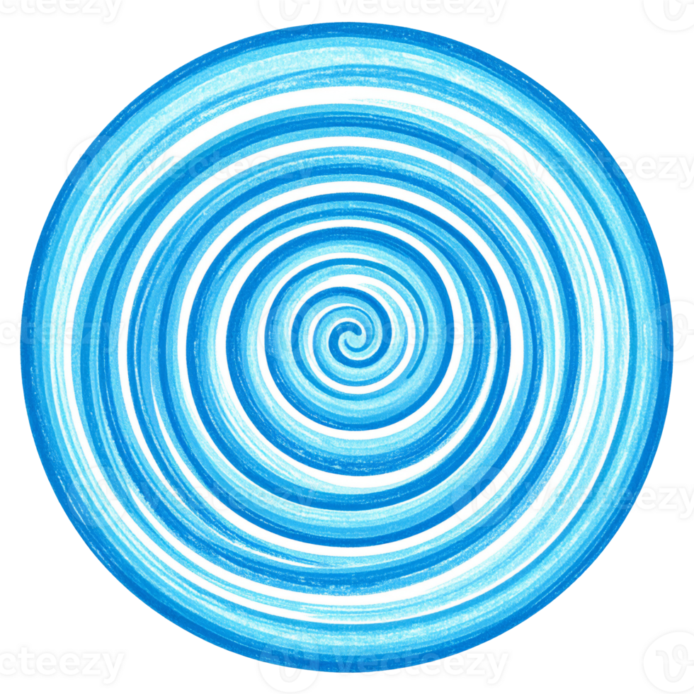 Abstract Blue and White Spiral Circle Design png