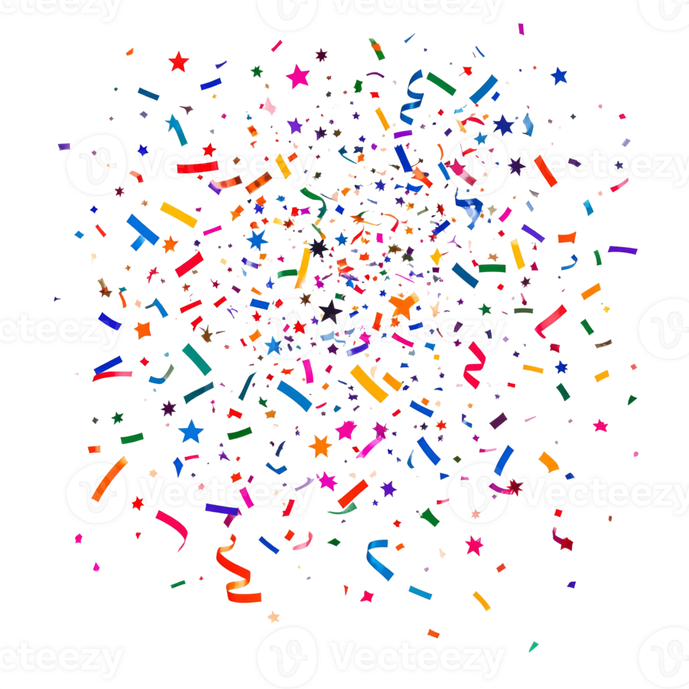 Colorful Confetti Celebration Background png