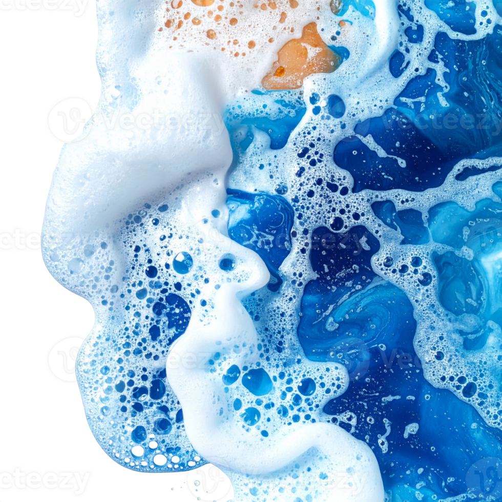 Abstract Blue And White Foam Texture Background png