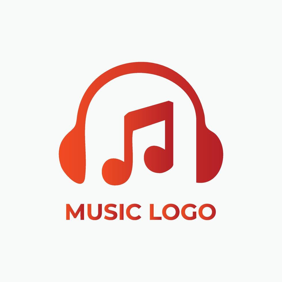 Music industry logo design vector