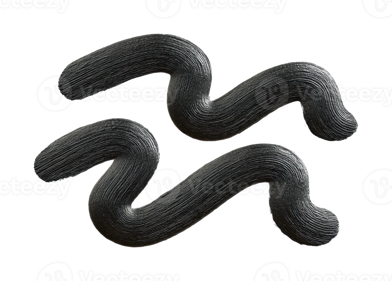 Abstract curved linear design with textured surface png